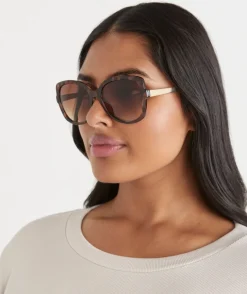 Alessandria Dark Tort Oversized Sunglasses