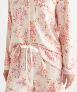 Brushed Blossom Floral Print Pyjama Set