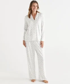 Brushed Pointelle Floral Ditsy Pyjama Set