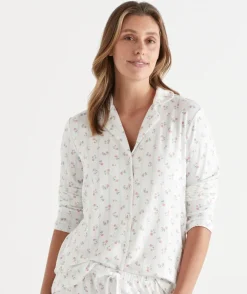 Brushed Pointelle Floral Ditsy Pyjama Set