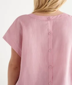 Button Back Short Sleeve Tee