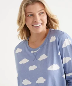 Cloud Print Long Sleeve Pyjama Set