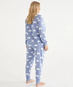 Cloud Print Long Sleeve Pyjama Set