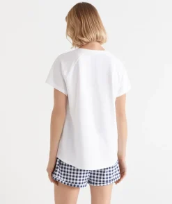 Contrast Short Sleeve Pyjama Top
