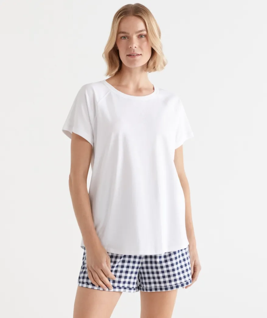 Contrast Short Sleeve Pyjama Top