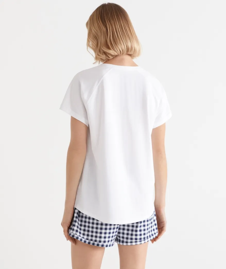Contrast Short Sleeve Pyjama Top