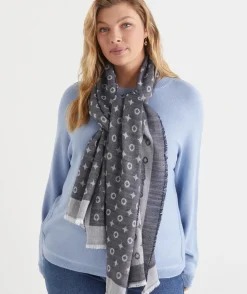Denim Jacquard Scarf