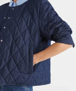 Denim Puffer Jacket - Rinse Wash