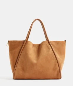 Faux Suede Summer Tote Bag