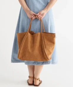 Faux Suede Summer Tote Bag