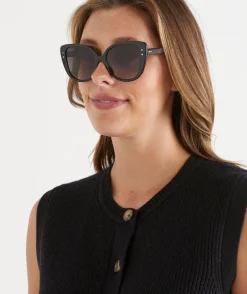 Fermo Black Oversized Sunglasses