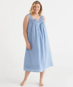 Flock Spot Sleeveless Nightie