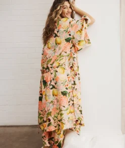 Floral Botanical Orchard Kimono - Pink