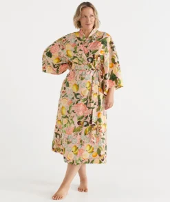 Floral Botanical Orchard Kimono - Pink