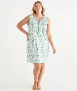 Floral Pattern Sleeveless Nightie