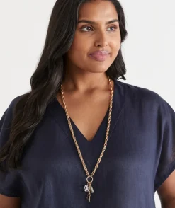 Gold Plated Layered Pendant Necklace