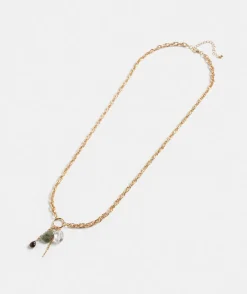 Gold Plated Layered Pendant Necklace