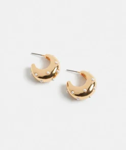 Gold Plated Pearl Stud Earrings