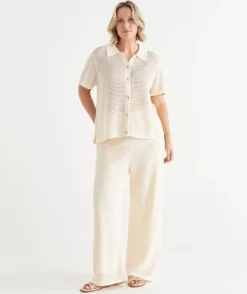 Knit Pointelle Pant