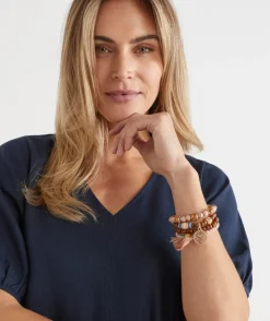 Layered Beaded Stretch Bracelet Set