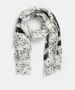 Linear Paisley Print Scarf