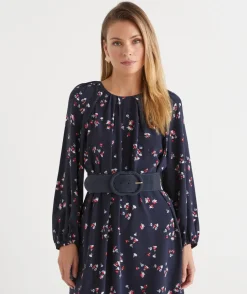 Long Sleeve Floral Shift Dress