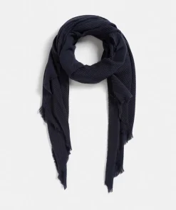 Midnight Plisse Textured Scarf