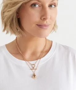 Multi Chain Layered Gold Necklace