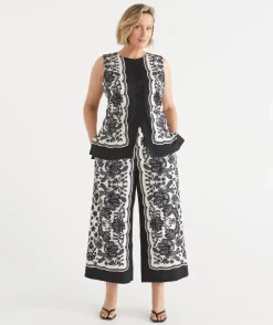 Noir Bloom Culotte Pant