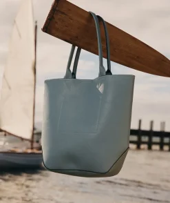 Panelled Tote Bag - Blue