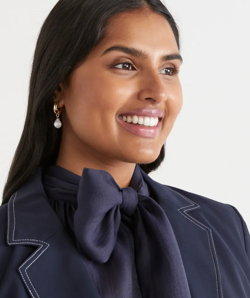 Pearl Drop Hoop Earring