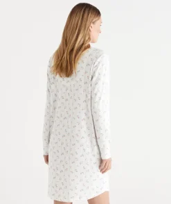 Pointelle Ditsy Long Sleeve Nightie