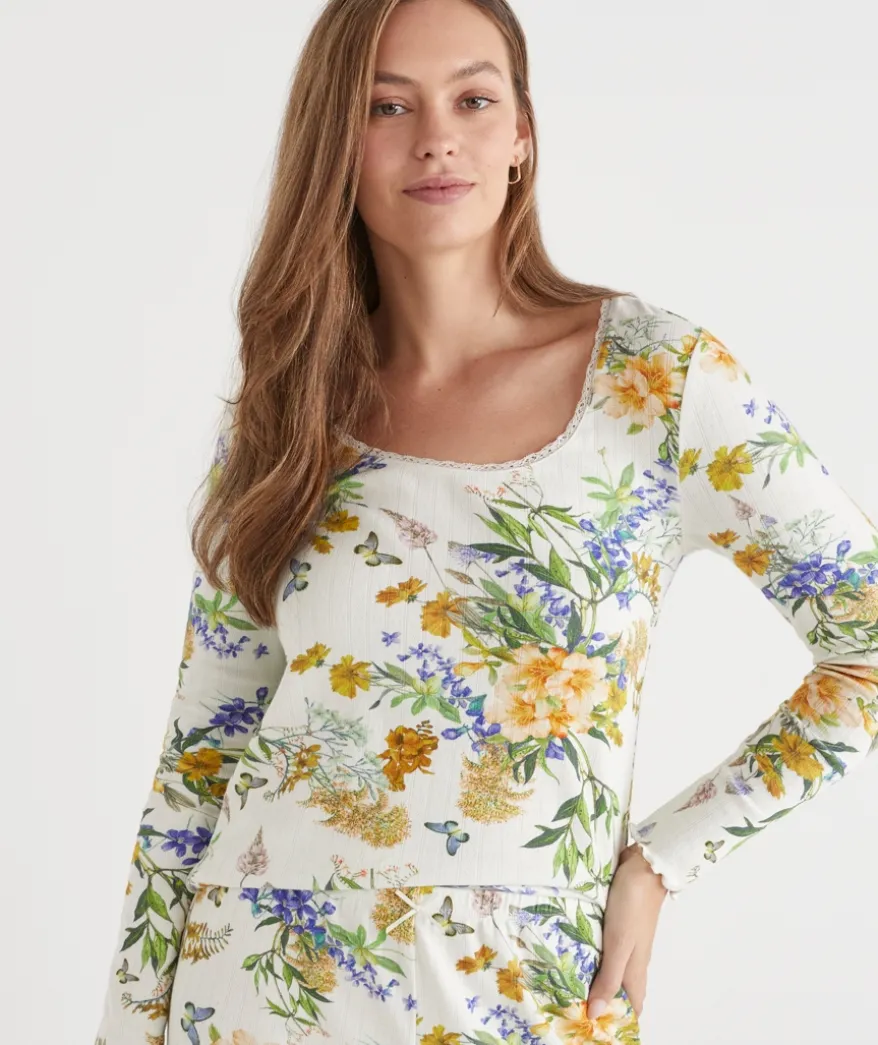 Pointelle Floral Field Pyjama Set