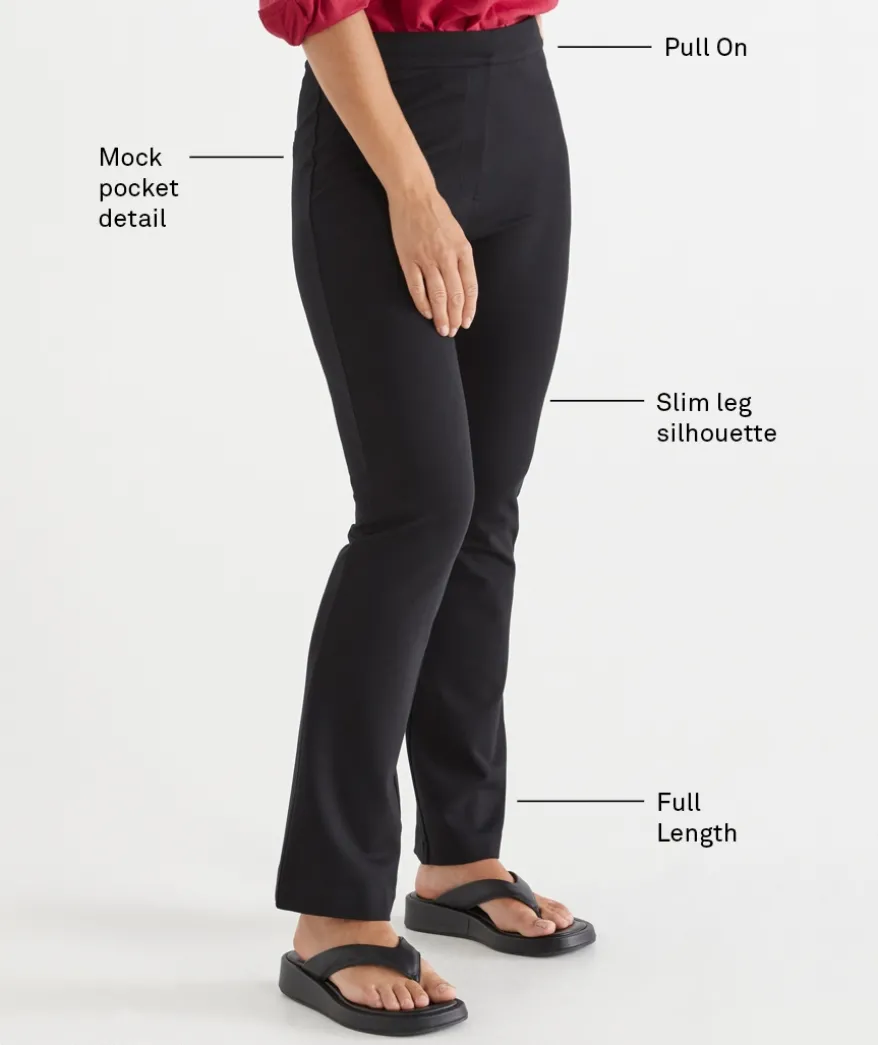 Ponte Tailored Pant - Black