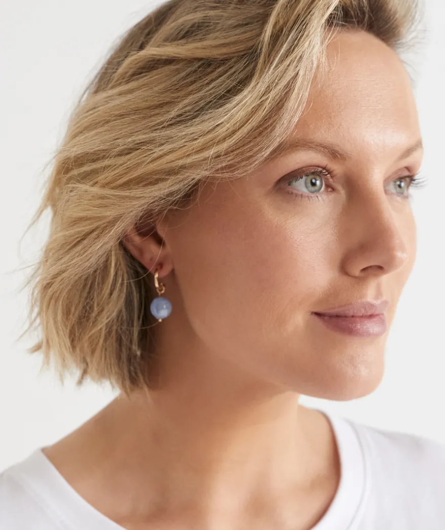 Resin Drop Earring - Blue