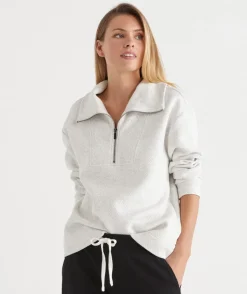 Ribbed Quarter Zip Jumper