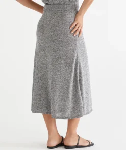 Speckled Knit Midi Skirt