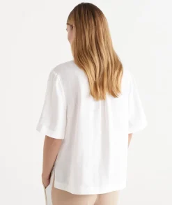 Stitch Detail Short Sleeve Top