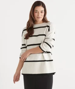 Stripe Rib Detail Jumper