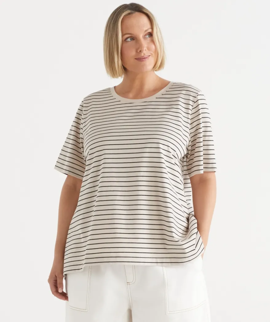 Stripe Swing Short Sleeve T-Shirt