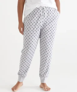 Tapered Spot Print Pyjama Pant