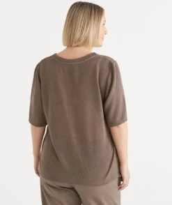 Textured Button Up Short Sleeve Top