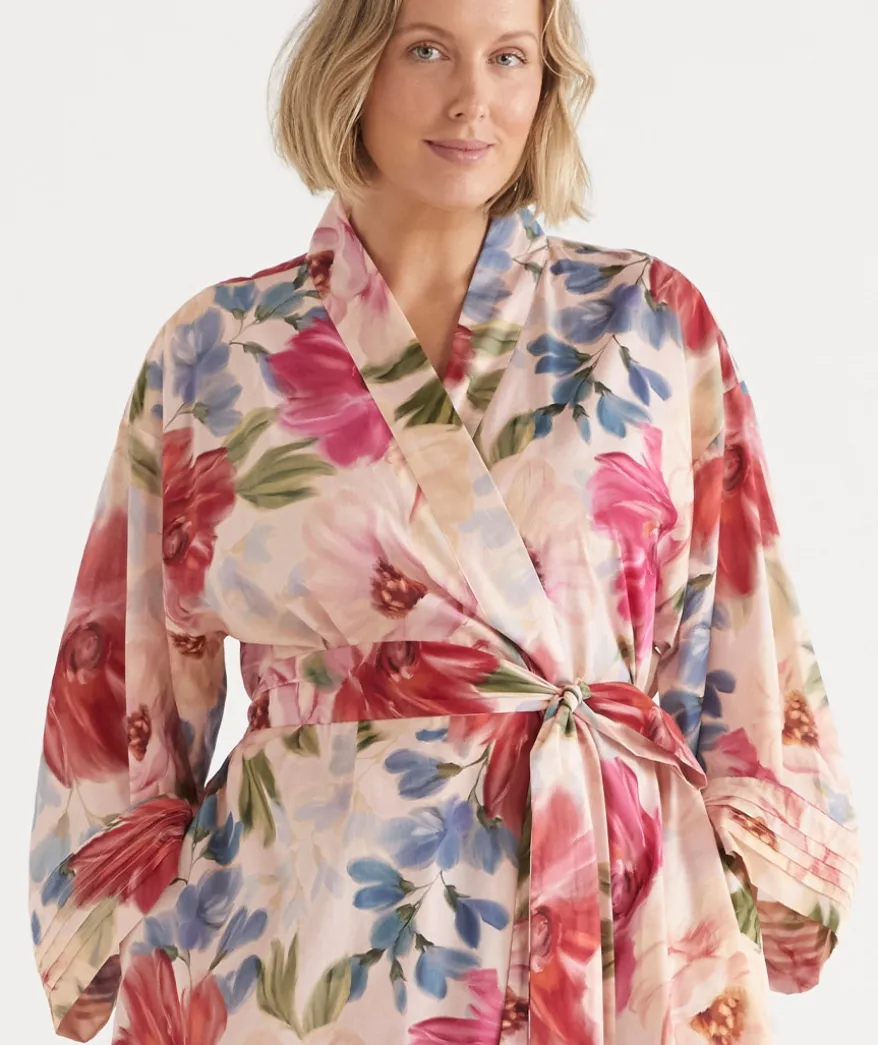 Vintage Floral Robe - Pink