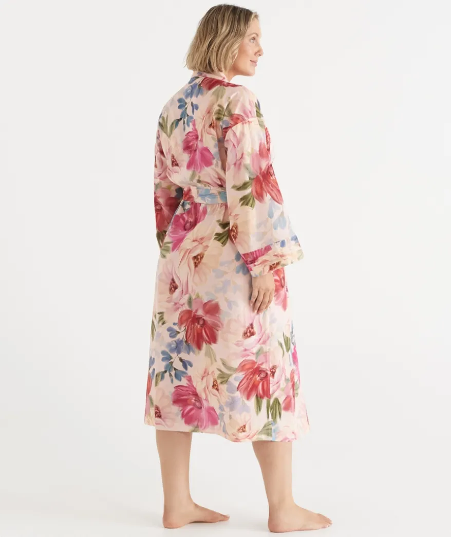 Vintage Floral Robe - Pink