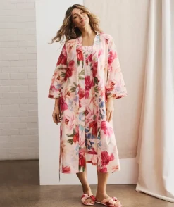 Vintage Floral Robe - Pink