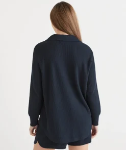 Waffle Long Sleeve Lounge Top
