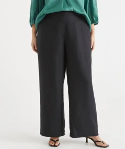 Wide Leg Tailored Linen Pant