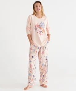 Winter Bloom Floral Pyjama Pant - Pink